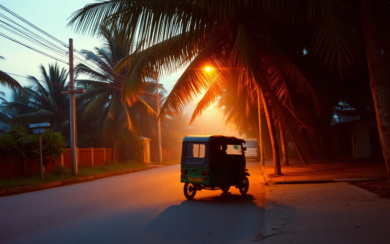 A Thai temple silhouette at dusk, hinting at the danger of the run